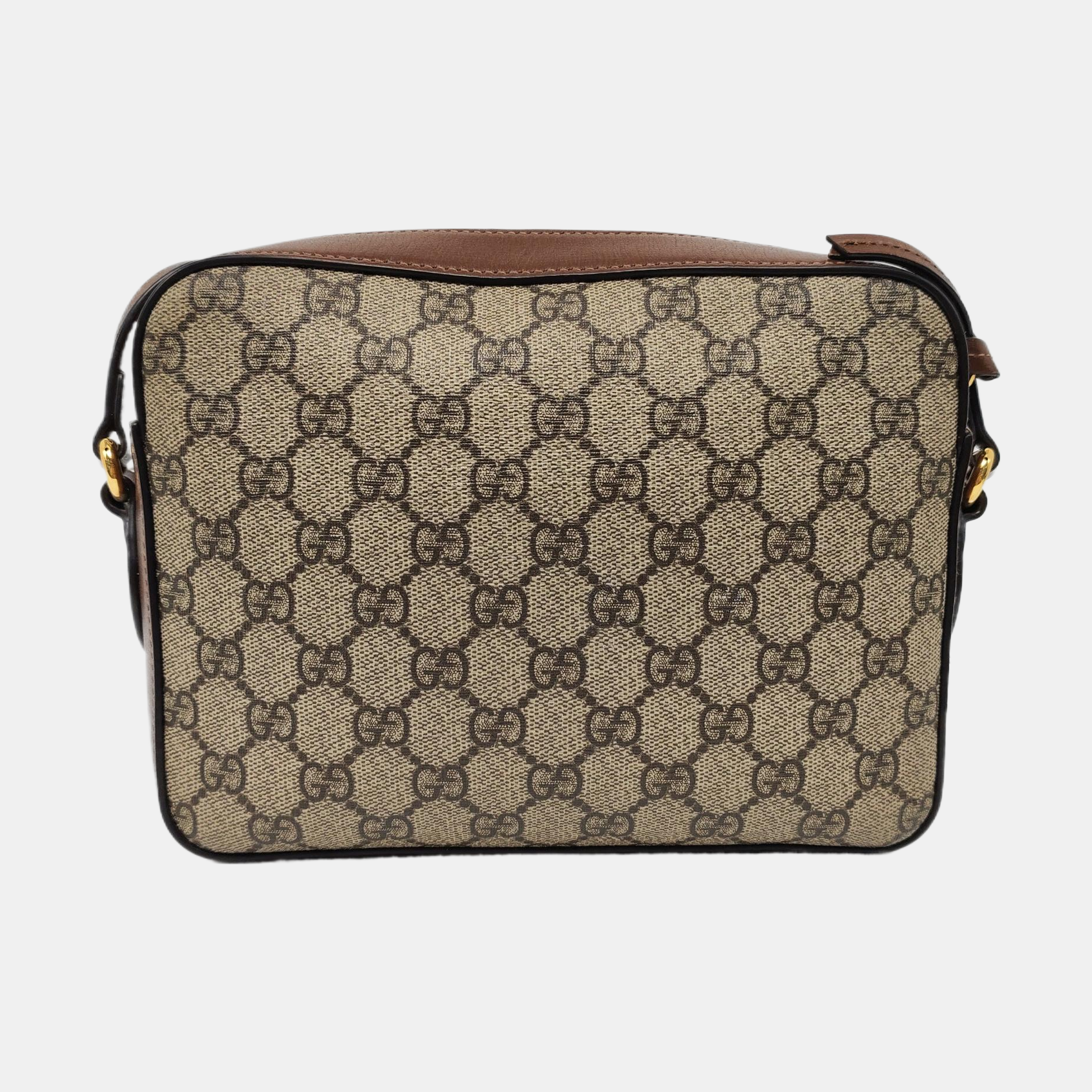 Authenticated pre-owned  Horsebit 1955 Small Coated Canvas Beige - Crossbody Bag at Looply
