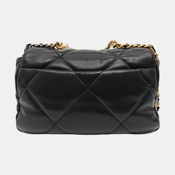 CHANEL 19 Small Quilted Lambskin Black