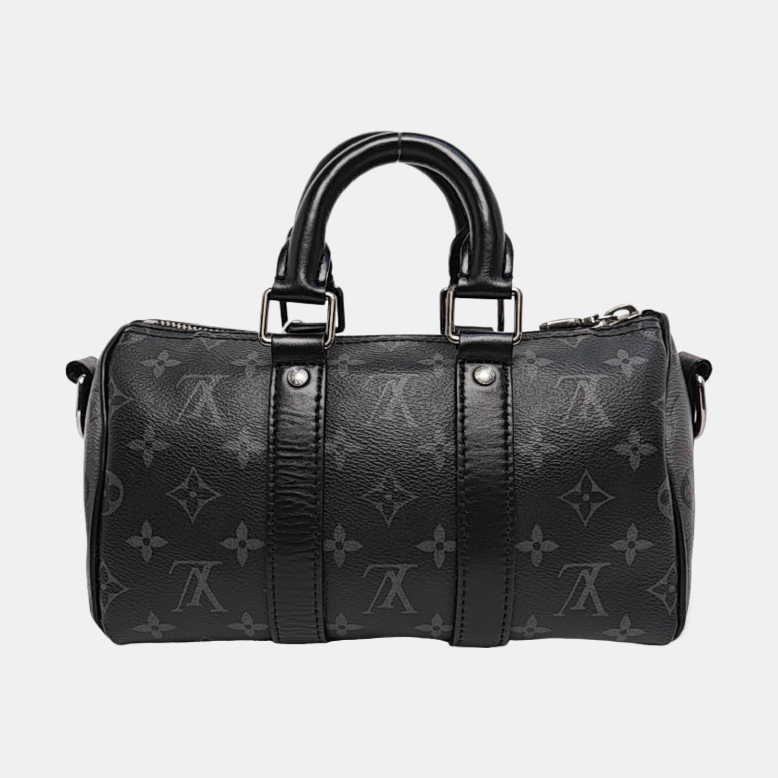 KEEPALL 25 Monogram Coated Canvas Black