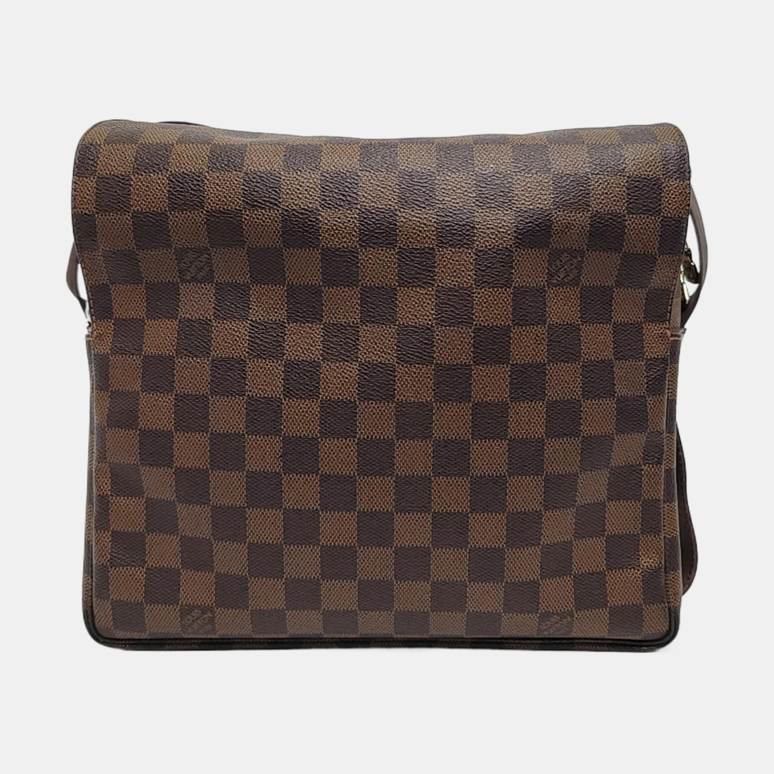 NAVIGLIO MM Damier Ebene Coated Canvas Brown