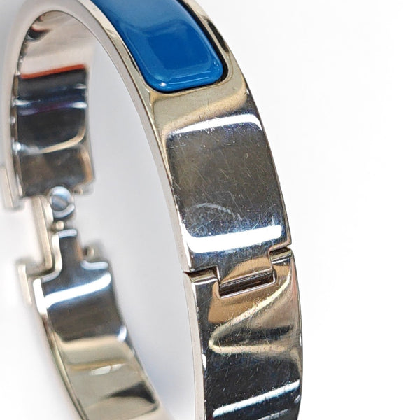 Clic H Metal Silver Bangle