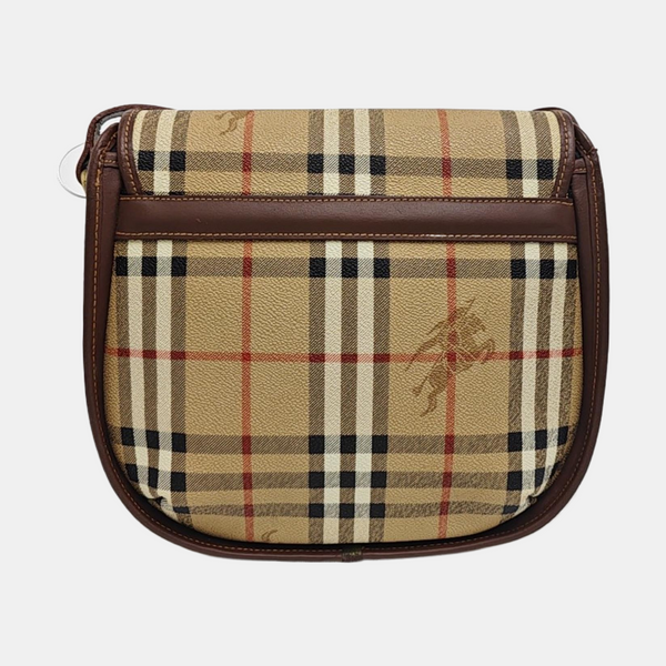 Coated Canvas Shoulder Bag Beige