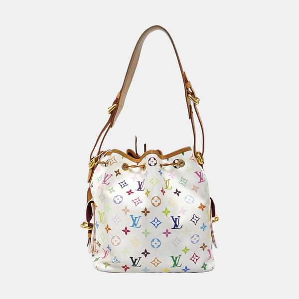 LV × TM NÉONOÉ MM Monogram Coated Canvas White
