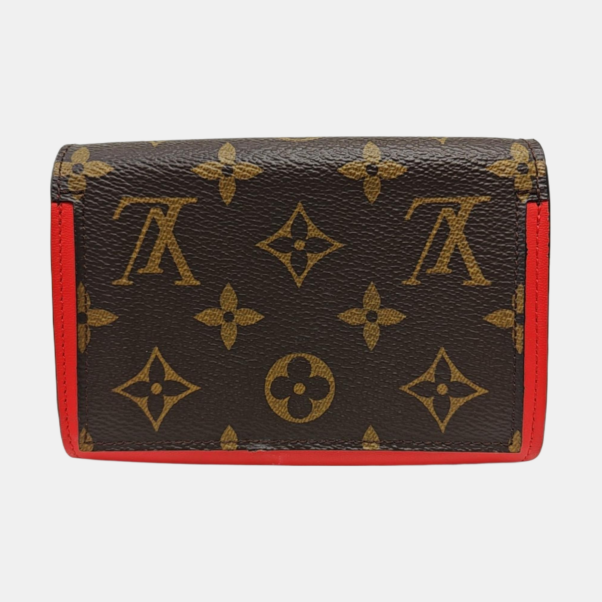 FLORE Monogram Coated Canvas Brown Wallet