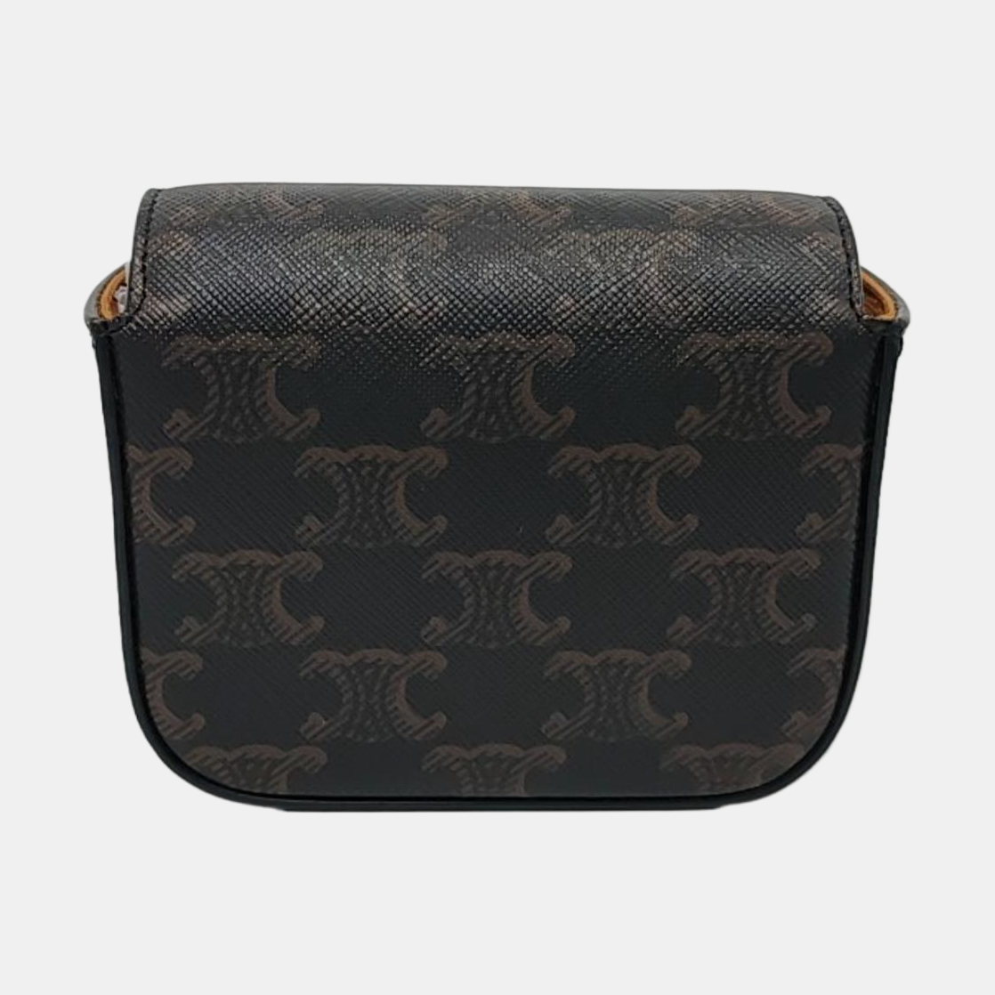 Authenticated pre-owned  TRIOMPHE Mini Coated Canvas Black - Crossbody Bag at Looply