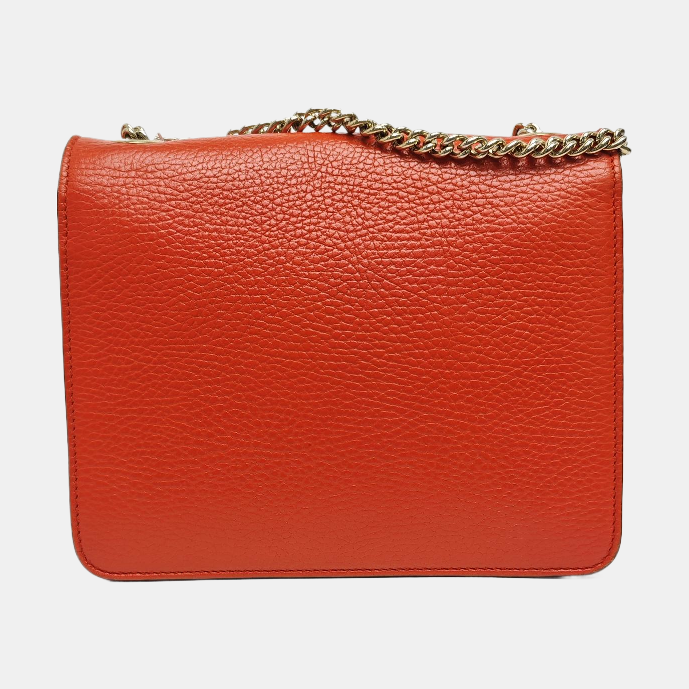 Interlocking G Small Calfskin Orange