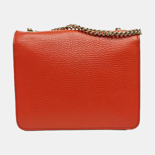 Interlocking G Small Calfskin Orange