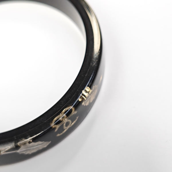 Synthetic Material Black Bangle