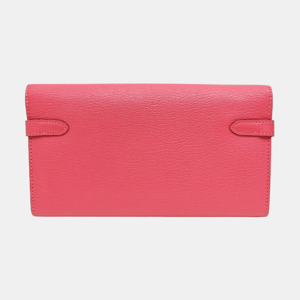 Kelly 20 Chèvre Mysore Pink Wallet