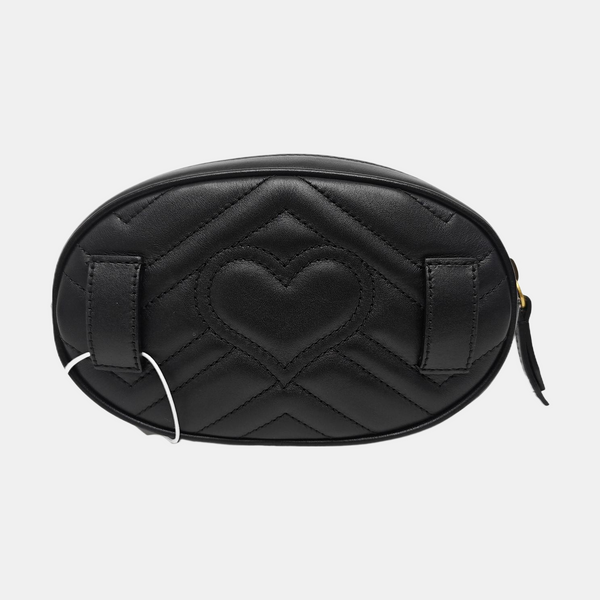 GG Marmont Small Quilted Calfskin Black