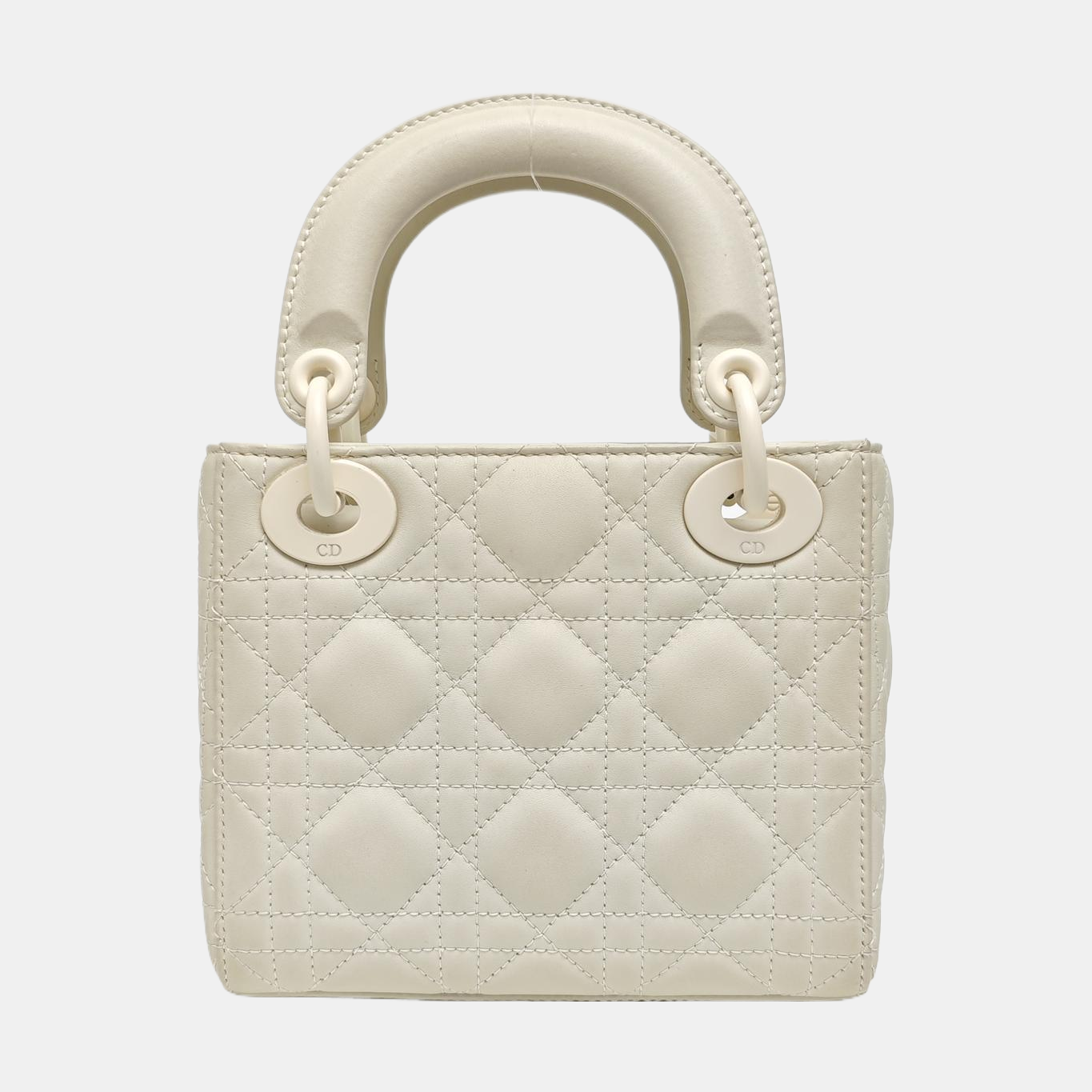 Lady Dior Mini Cannage Lambskin White