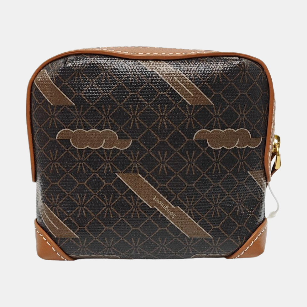 Coated Canvas Clutch Black