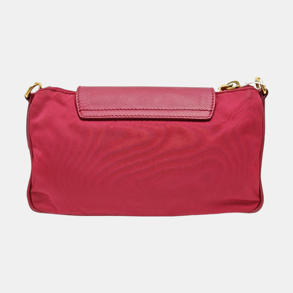 Nylon Shoulder Bag Red