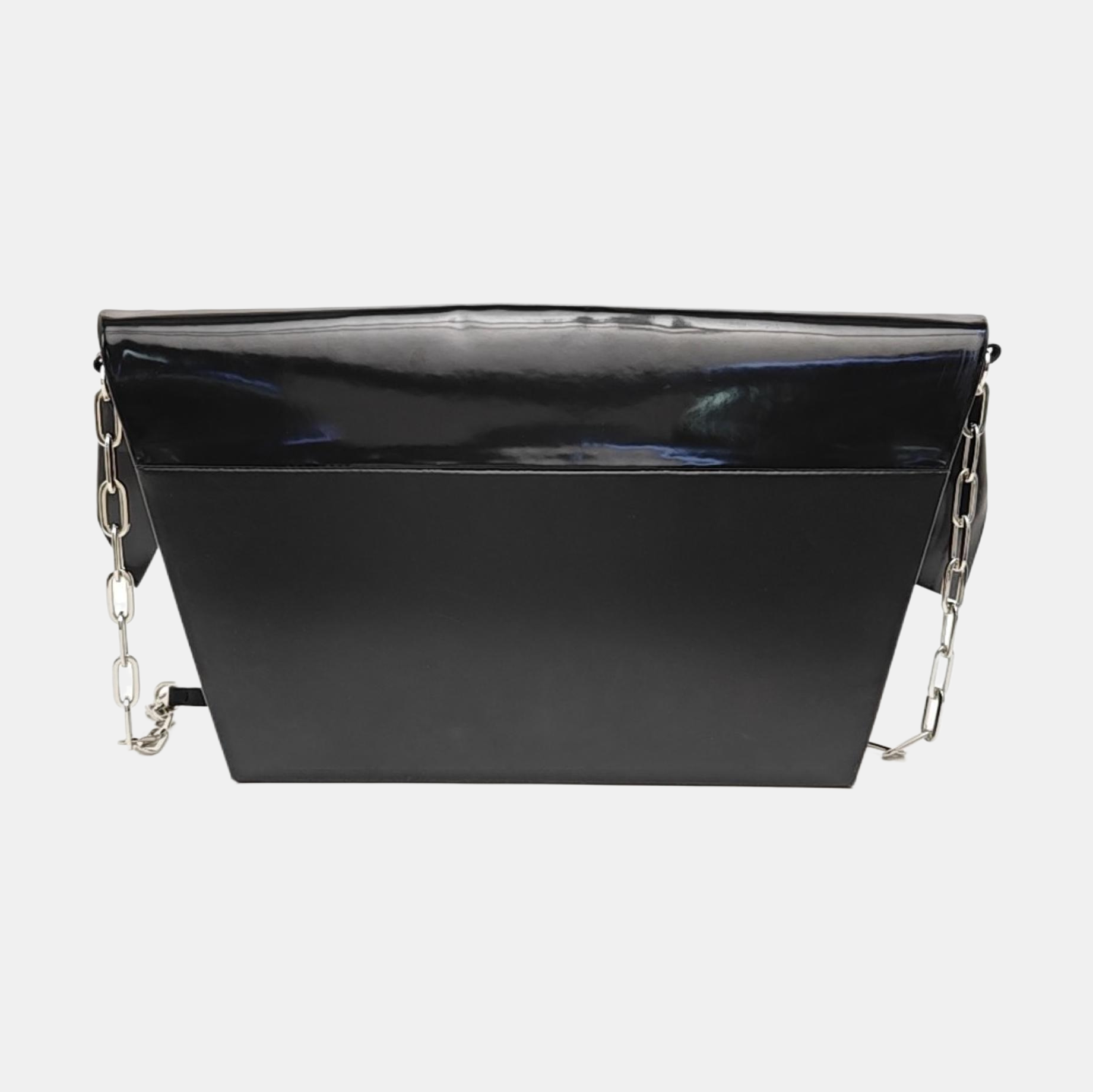 Patent Leather Shoulder Bag Black