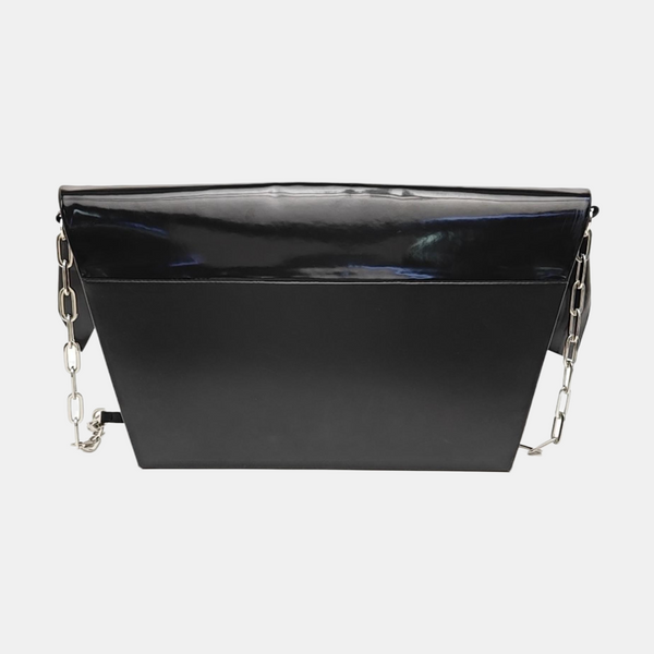Patent Leather Shoulder Bag Black