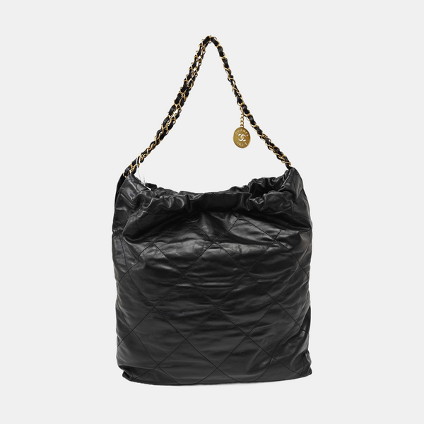 CHANEL 22 Medium Quilted Calfskin Black