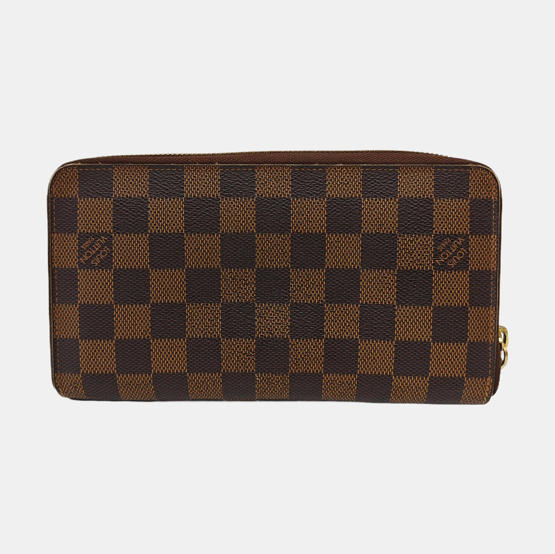 INSOLITE Damier Ebene Coated Canvas Brown Wallet