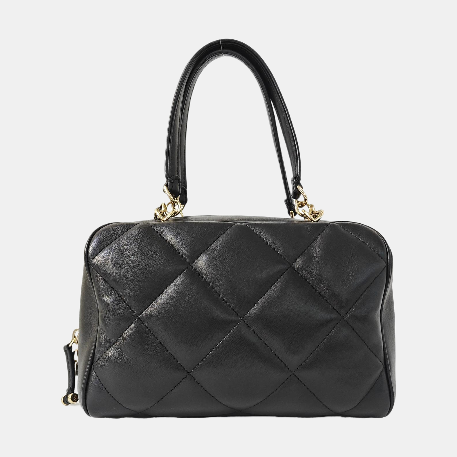 Quilted Lambskin Shoulder Bag Black