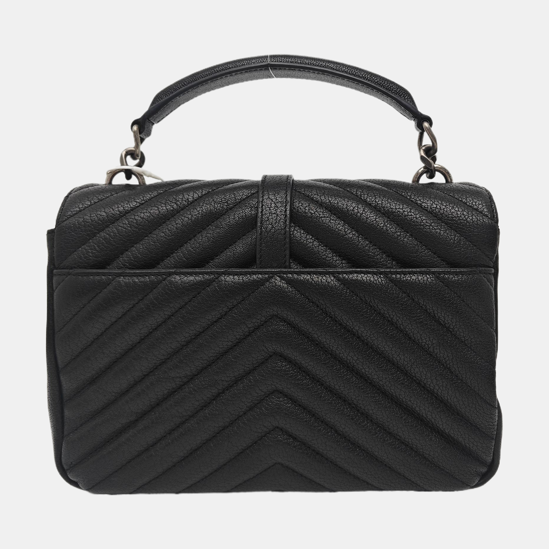 COLLEGE Medium Chevron Lambskin Black