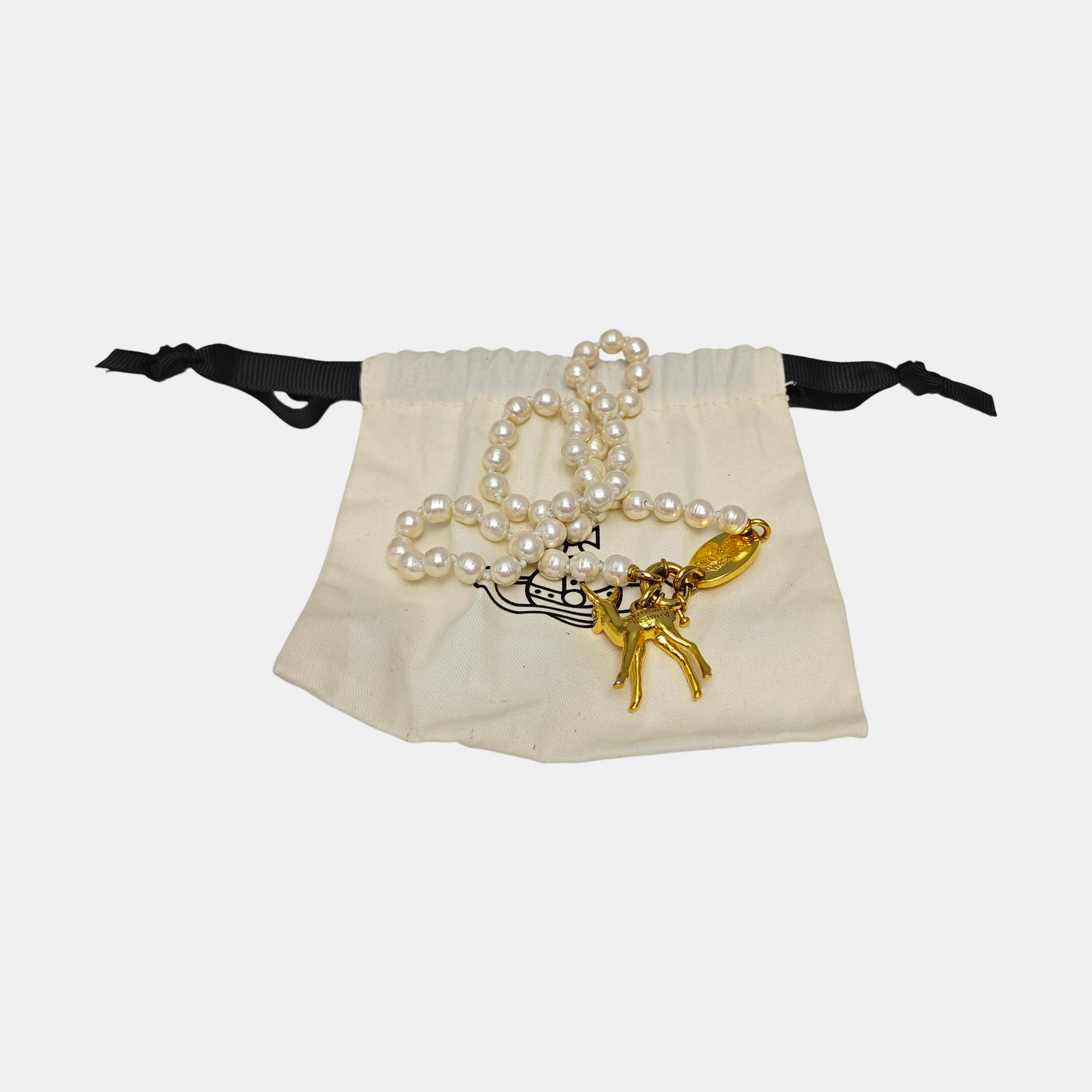 Faux Pearl White Necklace