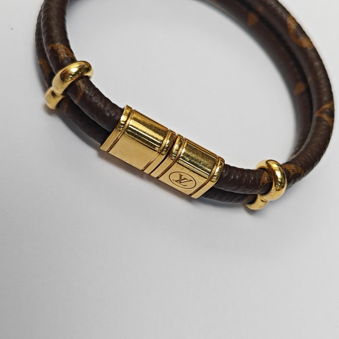 KEEP IT Coated Canvas Brown Bangle