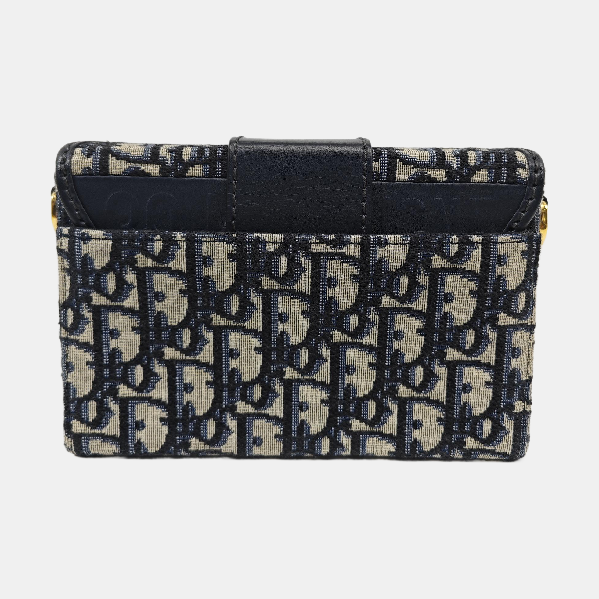 30 Montaigne Mini Oblique Canvas Blue