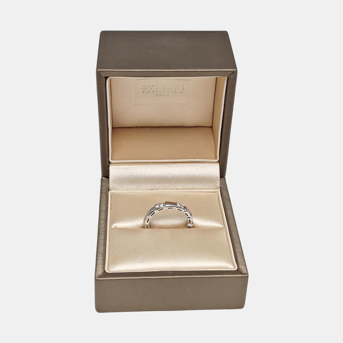SERPENTI 18k White Gold Silver Ring EU 52