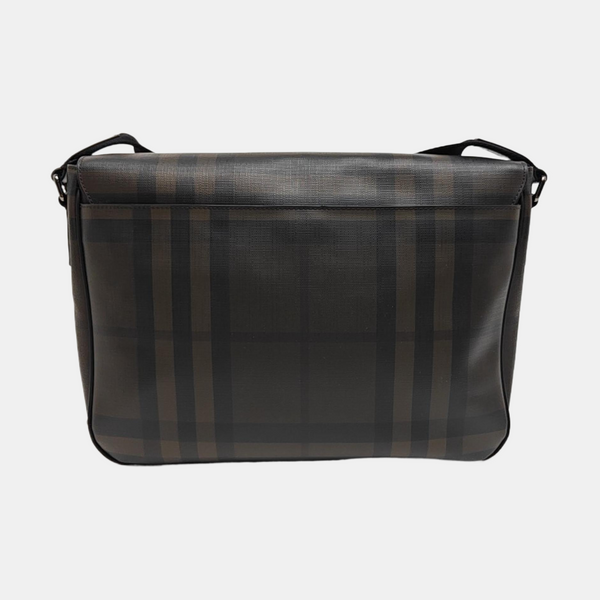 Coated Canvas Crossbody Bag Large Black