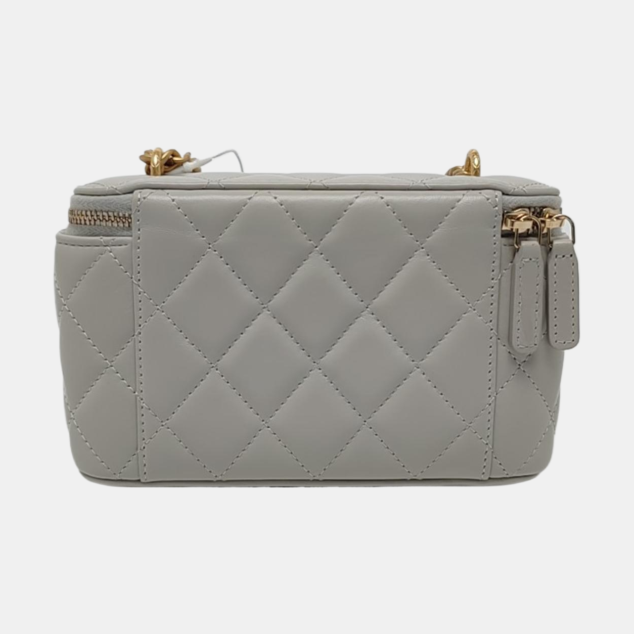 Authenticated pre-owned  VANITY CASE Small Quilted Lambskin Gray - Shoulder Bag at Looply
