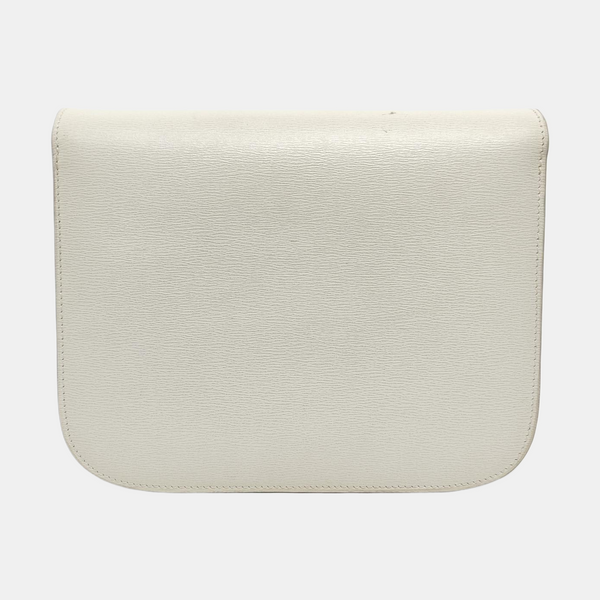 Authenticated pre-owned  CLASSIC BOX Medium Calfskin White - Crossbody Bag at Looply