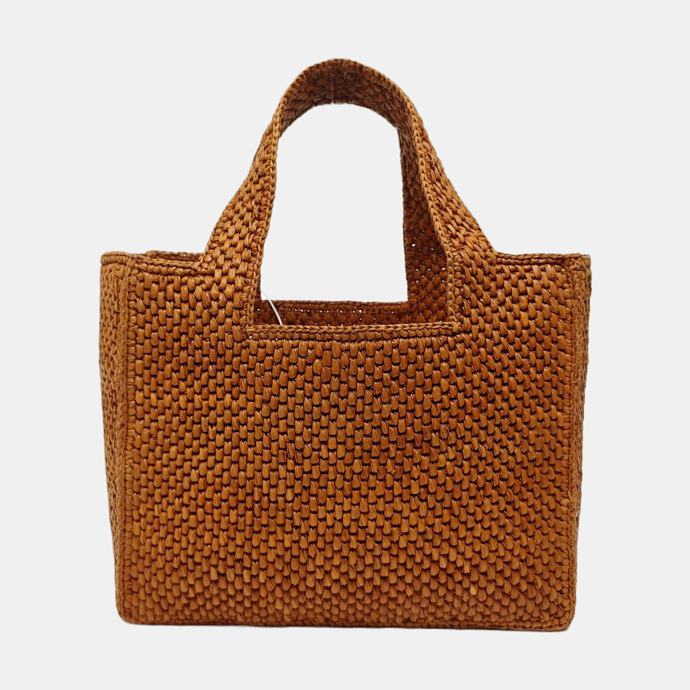 Font Tote Small Straw Brown