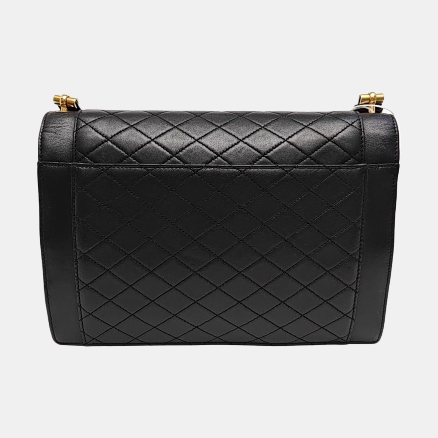 GABY Quilted Lambskin Black
