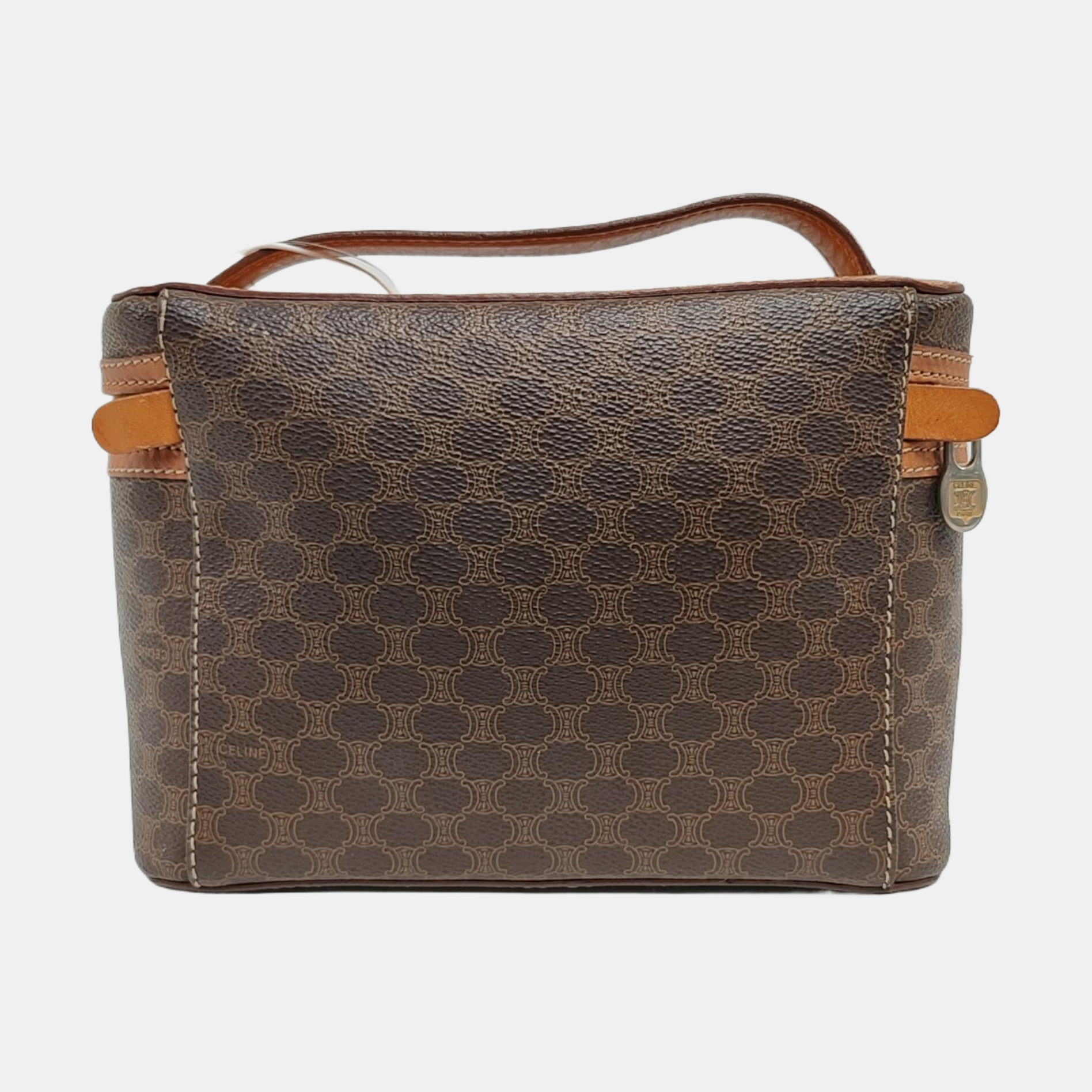 MACADAM TOP HANDLE COSMETIC BAGS Coated Canvas Brown