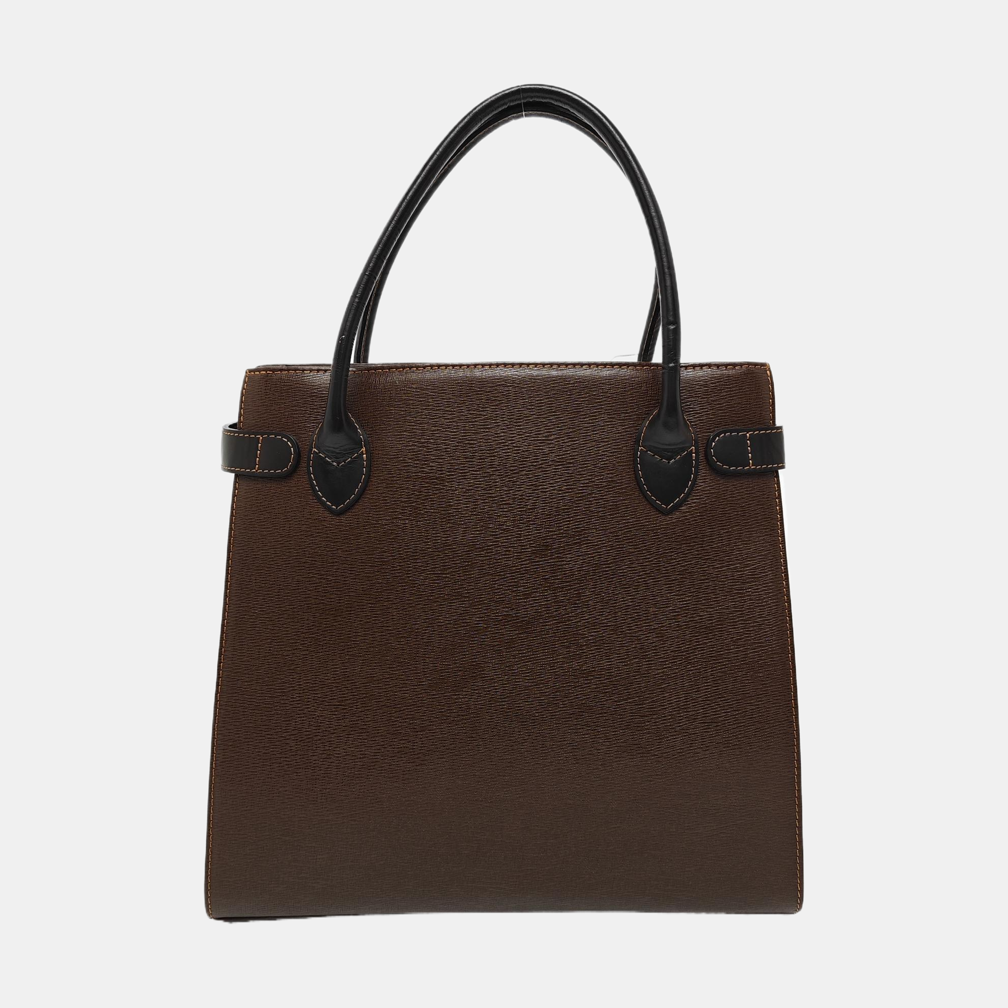 Calfskin Tote Bag Brown
