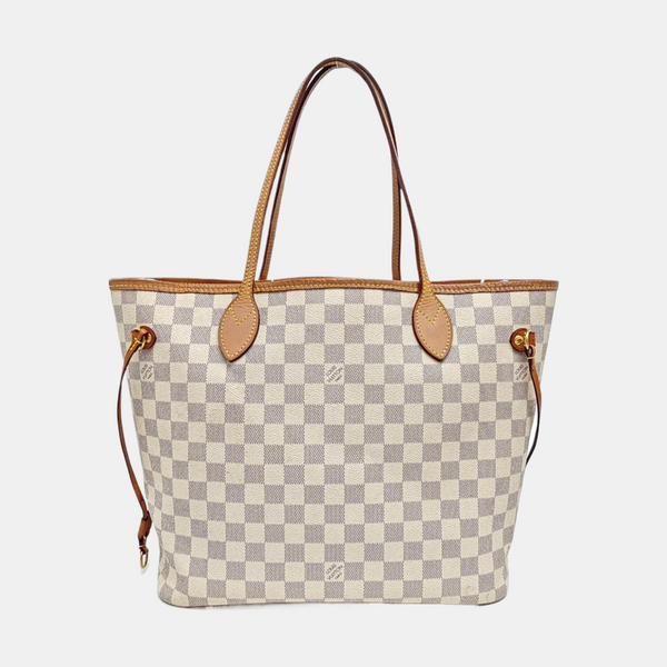 NEVERFULL MM Damier Azur Coated Canvas White