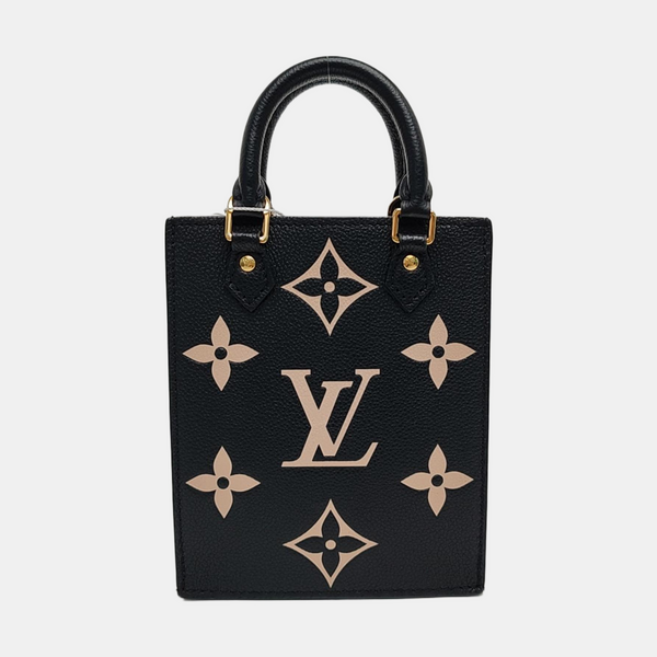 SAC PLAT Mini Monogram Calfskin Black