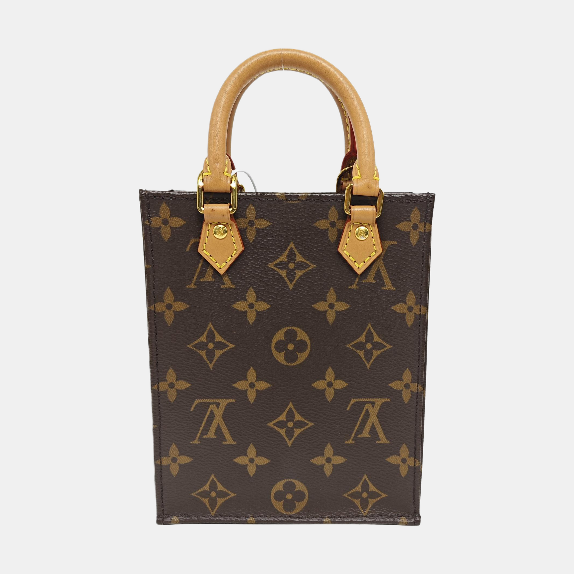 Authenticated pre-owned  SAC PLAT Mini Monogram Coated Canvas Brown - Tote Bag at Looply