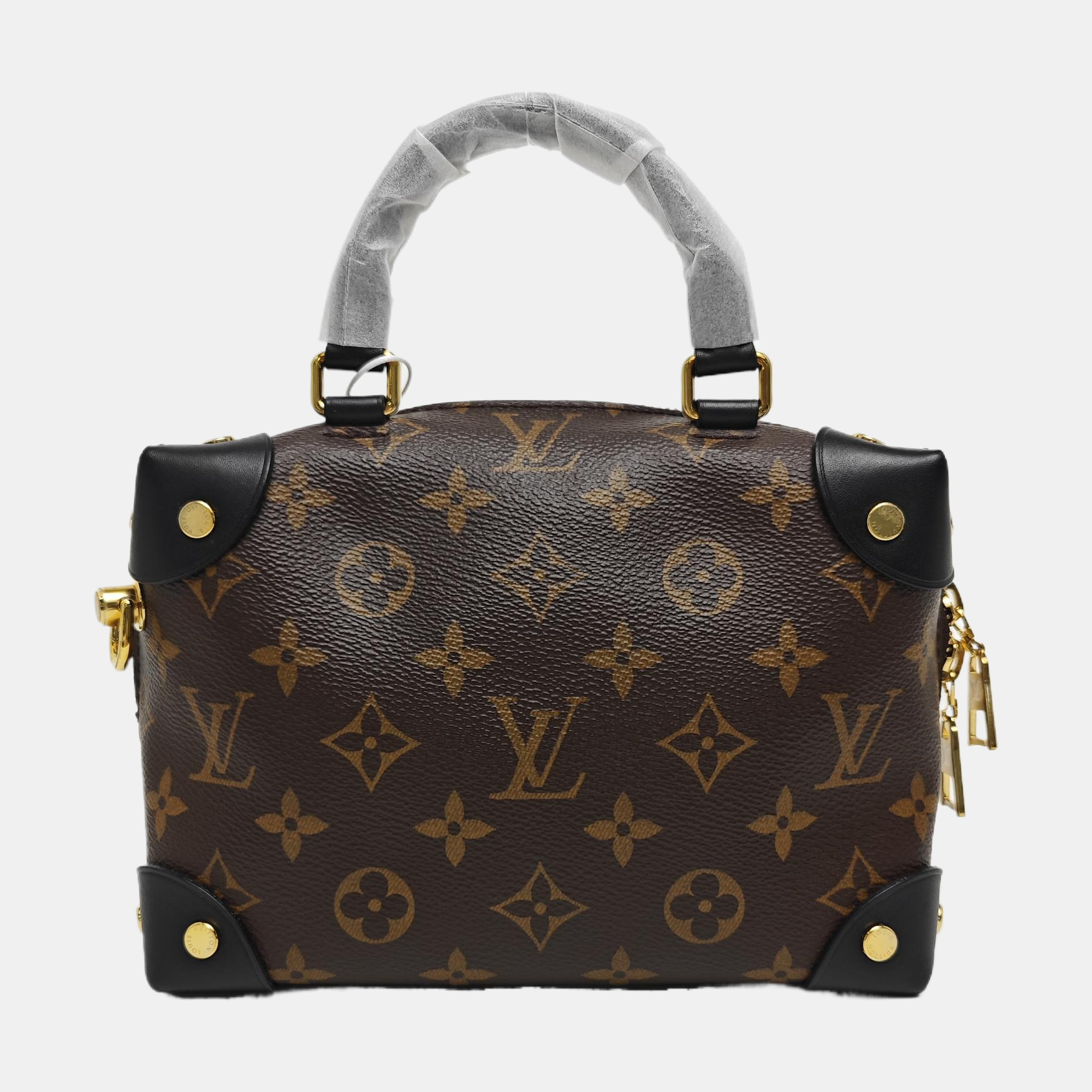 PETITE MALLE Monogram Coated Canvas Brown
