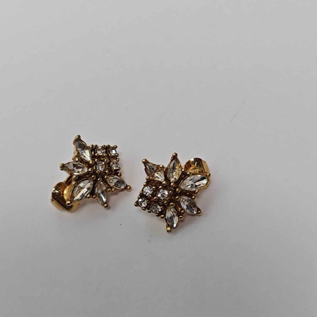 Metal Gold Clip On Earrings