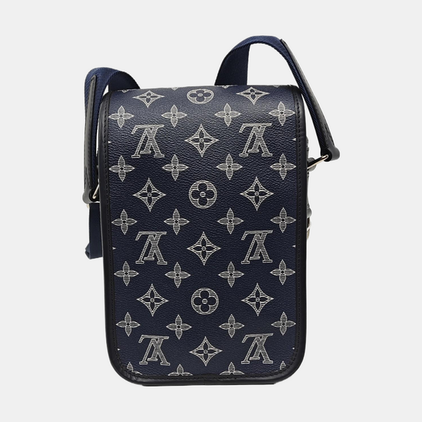 CHAPMAN SAVANE BB Monogram Coated Canvas Blue
