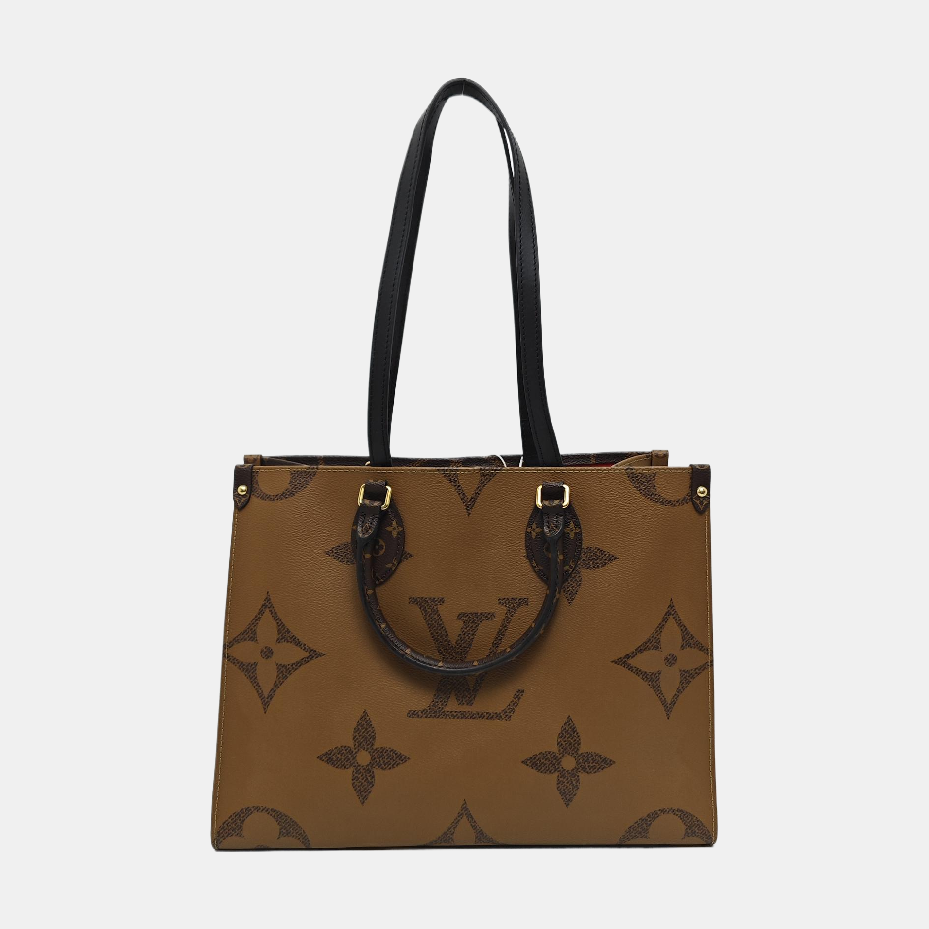 ONTHEGO MM Monogram Coated Canvas Brown