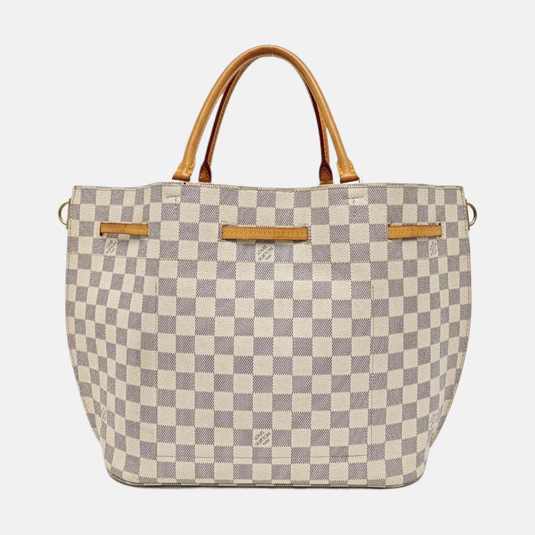 GIROLATA GM Damier Azur Coated Canvas White