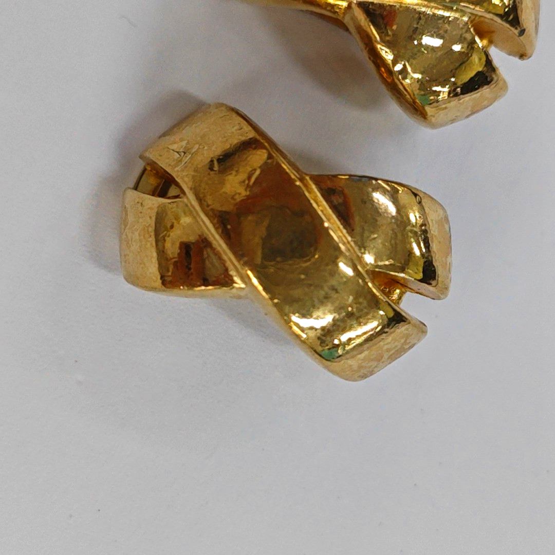Metal Gold Clip On Earrings