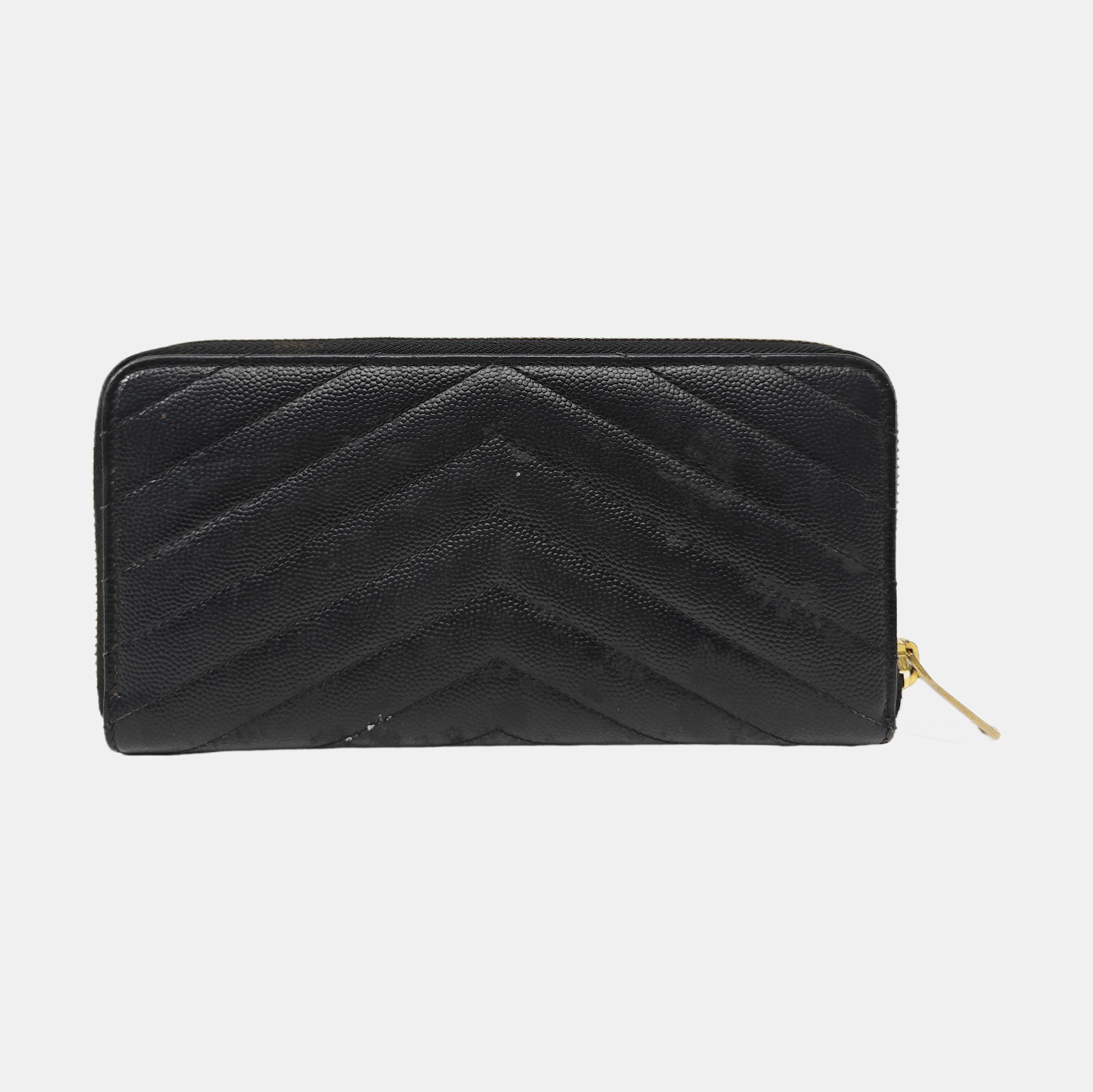 MONOGRAM Chevron Calfskin Black Wallet