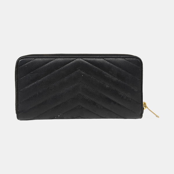 MONOGRAM Chevron Calfskin Black Wallet