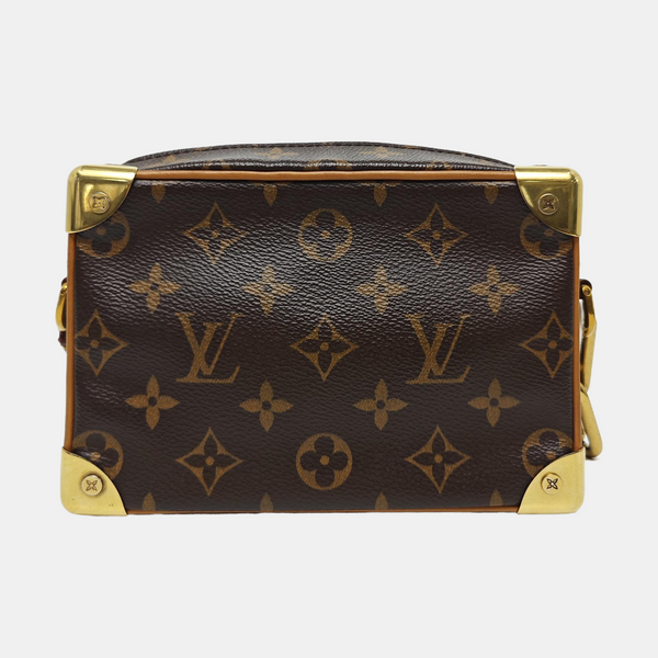 SOFT TRUNK Mini Monogram Coated Canvas Brown