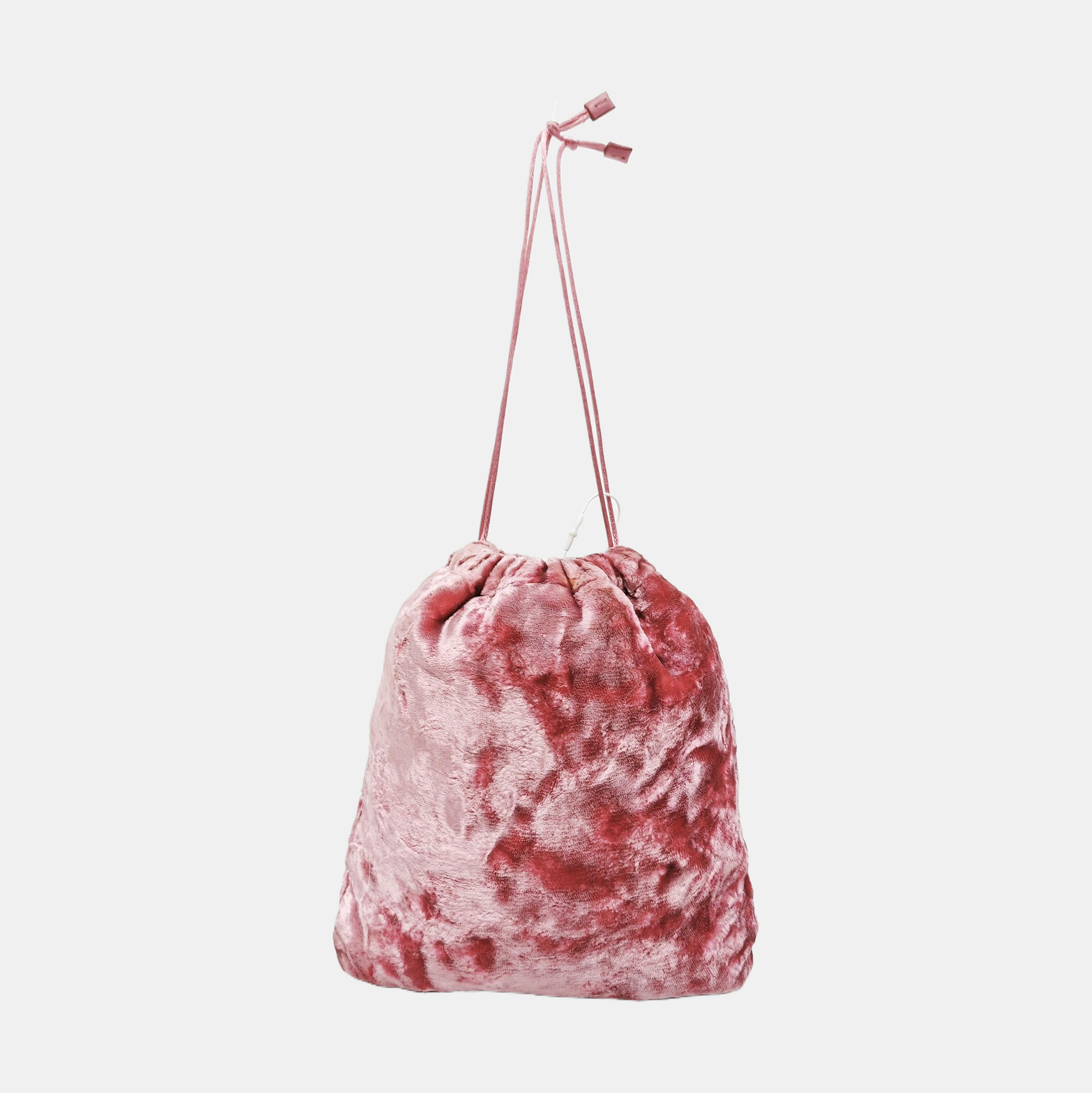 Velvet Top Handle Bag Pink