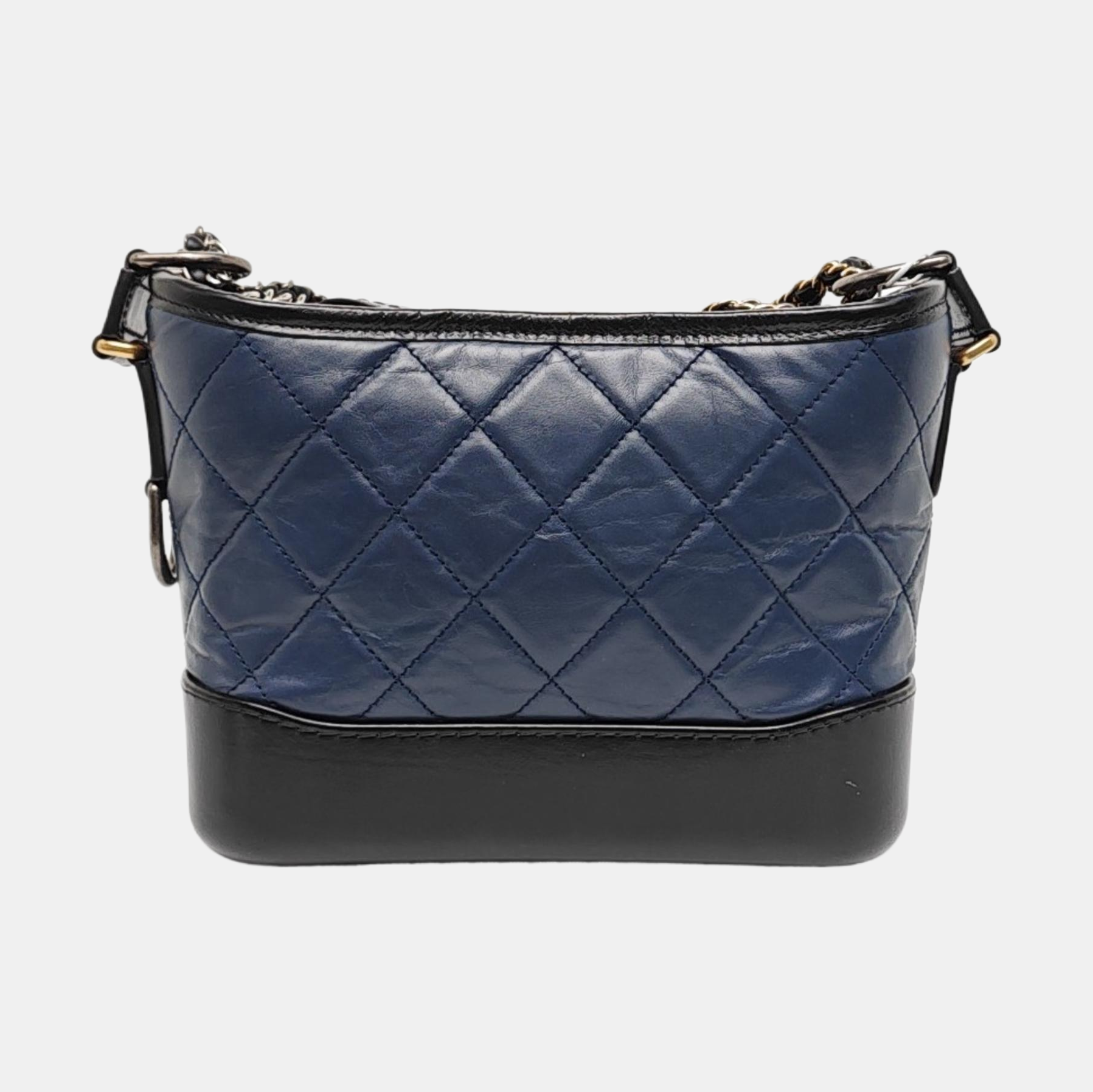 Authenticated pre-owned  GABRIELLE Small Quilted Calfskin Blue - Shoulder Bag at Looply