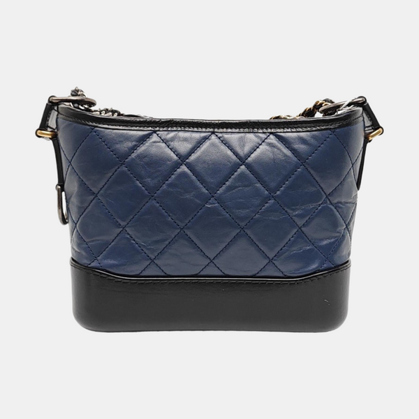 Authenticated pre-owned  GABRIELLE Small Quilted Calfskin Blue - Shoulder Bag at Looply