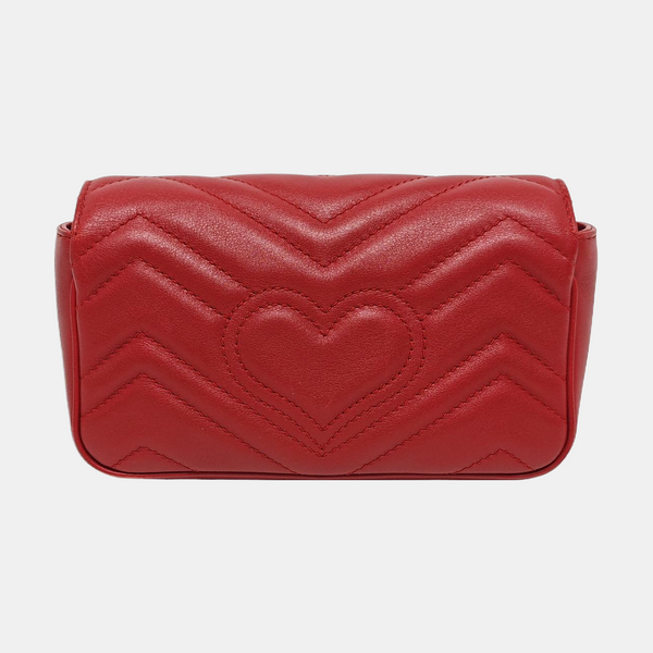 GG Marmont Mini Quilted Calfskin Red
